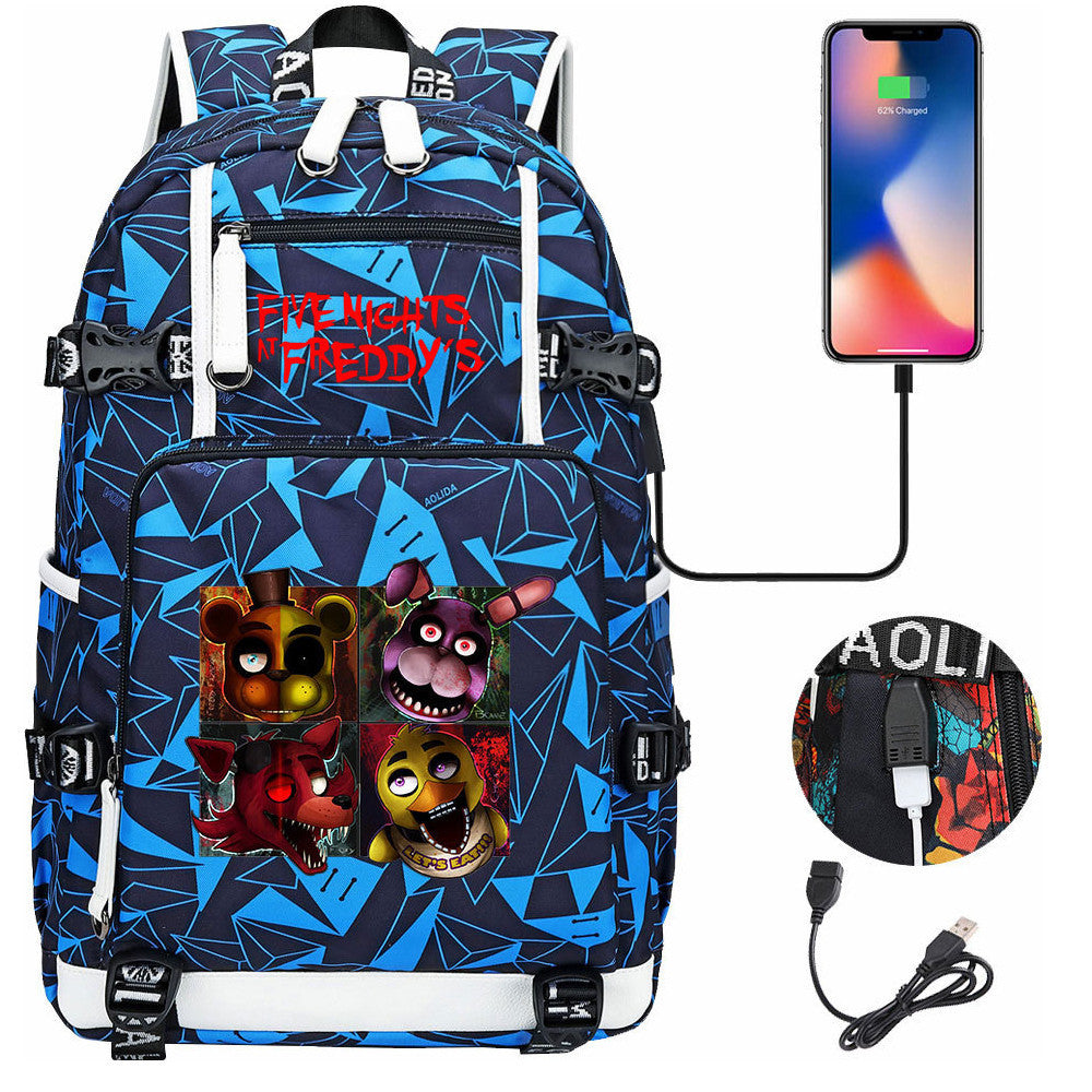 Toy Bear Game Peripheral Usb Youth Student School Bag Leisure Large Capacity Travel Backpack