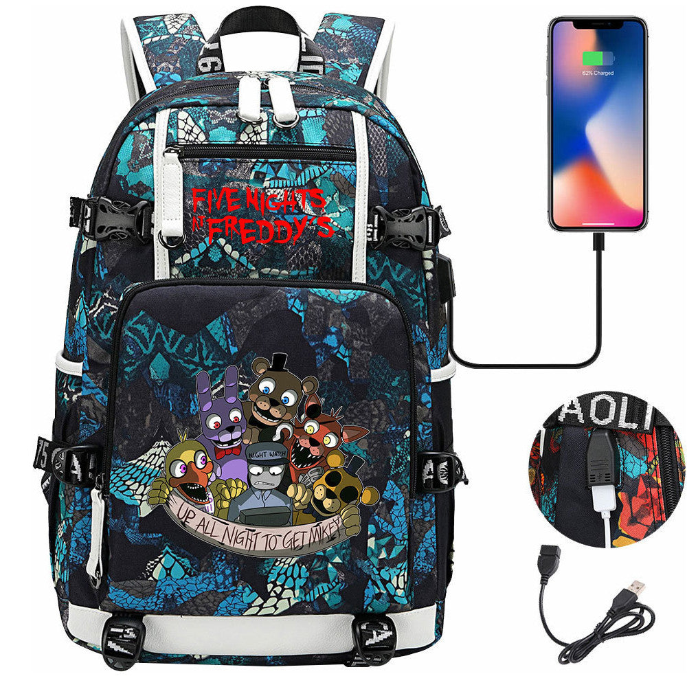 Toy Bear Game Peripheral Usb Youth Student School Bag Leisure Large Capacity Travel Backpack