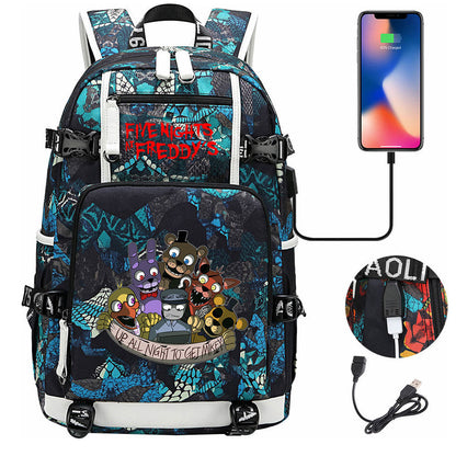 Toy Bear Game Peripheral Usb Youth Student School Bag Leisure Large Capacity Travel Backpack