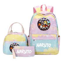 Naruto Student Girl Backpack Lunch Bag Three Piece Set Backpack