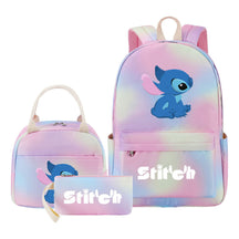Interstellar Baby Stitch Youth Student Girls School Bag Lunch Bag Three Piece Set Backpack Set