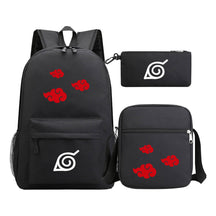 Anime Naruto Starry Sky Student School Bag Three Piece Set Backpack Set