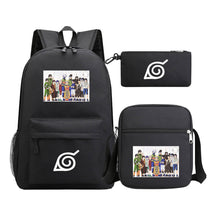 Anime Naruto Starry Sky Student School Bag Three Piece Set Backpack Set