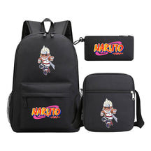 Anime Naruto Starry Sky Student School Bag Three Piece Set For Men And Women Backpack Set