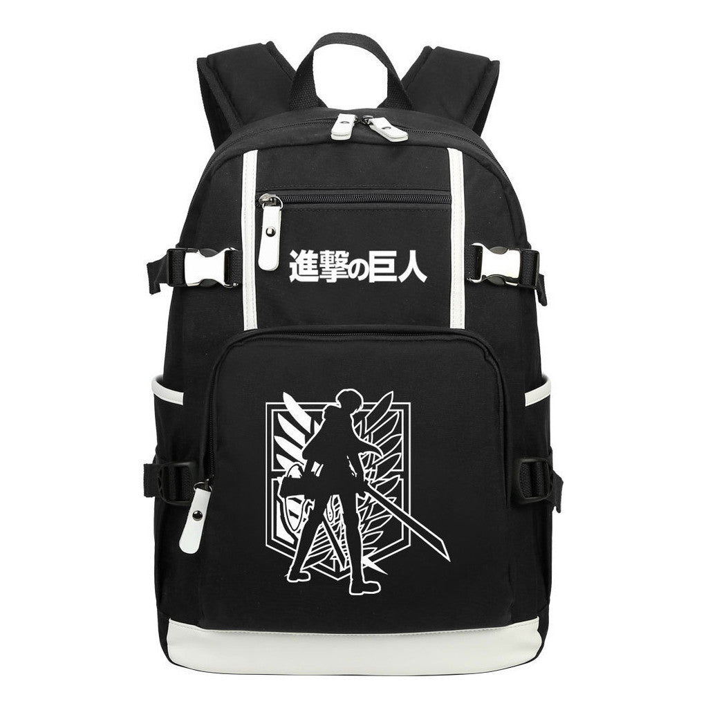 Giant Winged Soldier Captain Of Anime Attack Student Backpack, Leisure Travel Backpack
