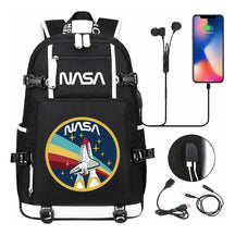 Nasa Fashion Printed Usb Student Backpack For Leisure Travel Backpack