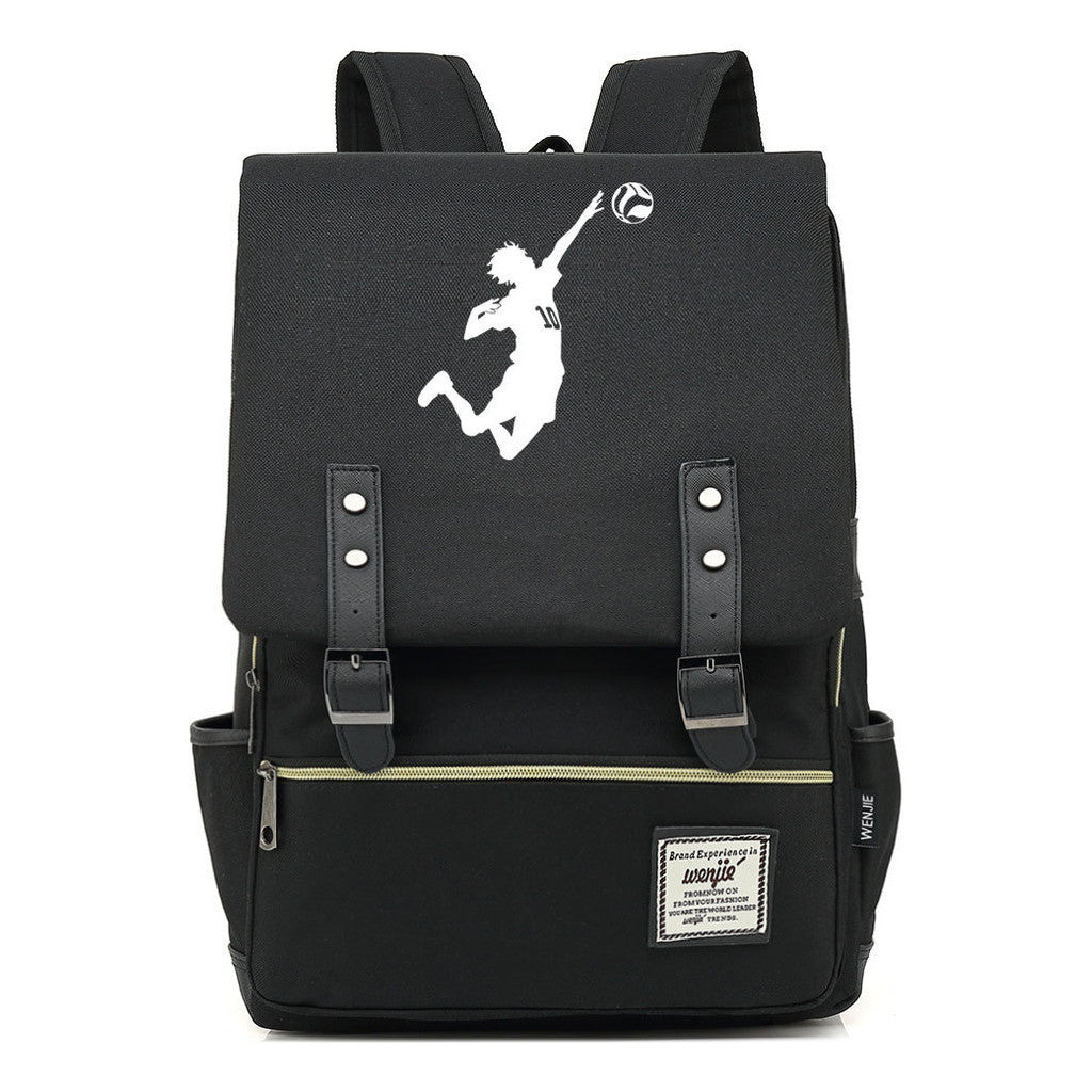 Volleyball Youth Printed Student School Bag Casual Belt Buckle Classic Backpack