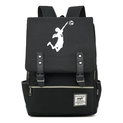 Volleyball Youth Printed Student School Bag Casual Belt Buckle Classic Backpack
