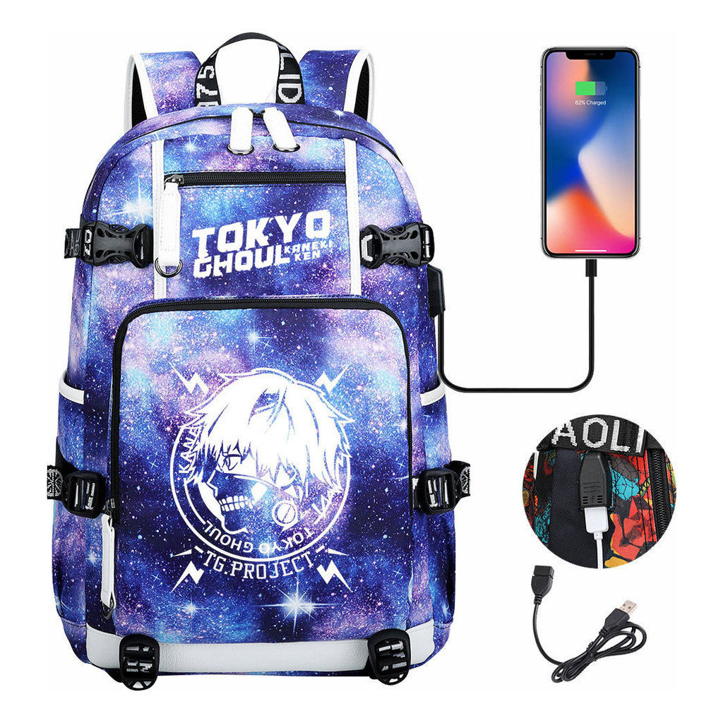 Usb Large Capacity Youth Student Backpack For Leisure Travel Backpack