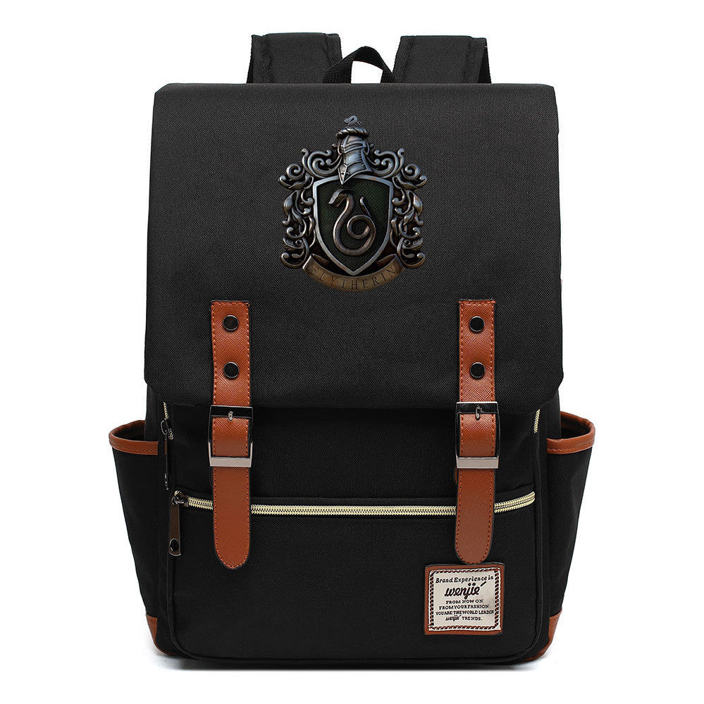 School Of Witchcraft And Wizardry Printed Youth Backpack Men And Women, Casual Belt Buckle, Classic Backpack
