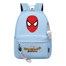 Superhero printed student backpack for boys and girls, casual travel bag with backpacks