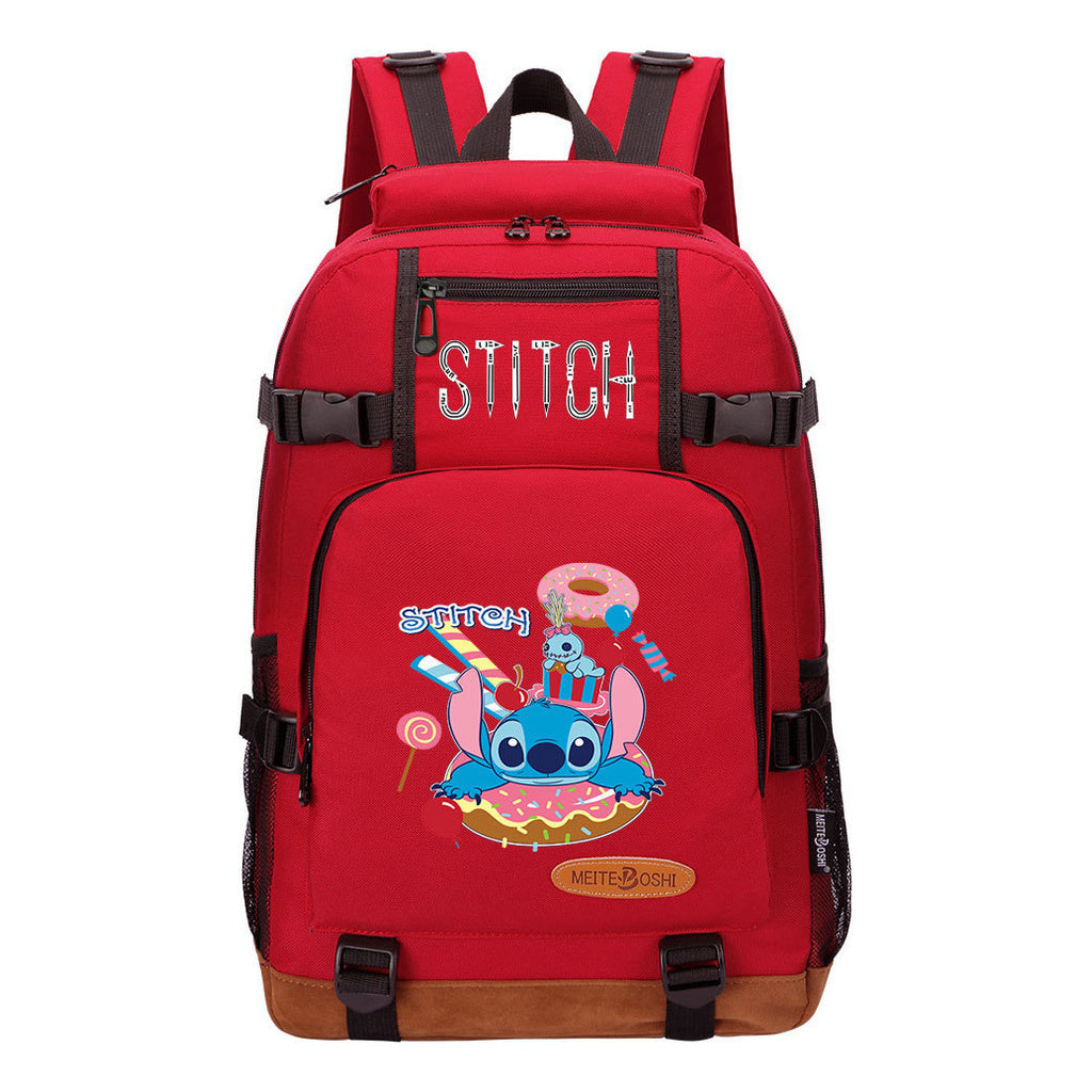 Interstellar Baby Stitch Printed Youth Student Backpack Boys and Girls Backpack