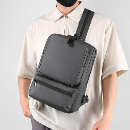 Usb Large Capacity Backpack, Multifunctional Outdoor Sports Shoulder Bag, Casual One Shoulder Crossbar Bag