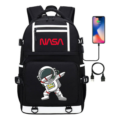 Printed Usb Youth School Bag Backpack Leisure Travel Backpack