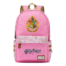 School Of Witchcraft And Wizardry Student Backpack With Floral Canvas Backpack