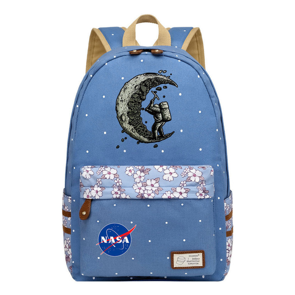 Fashionable Printed Student Backpack From Nasa, Casual Backpack