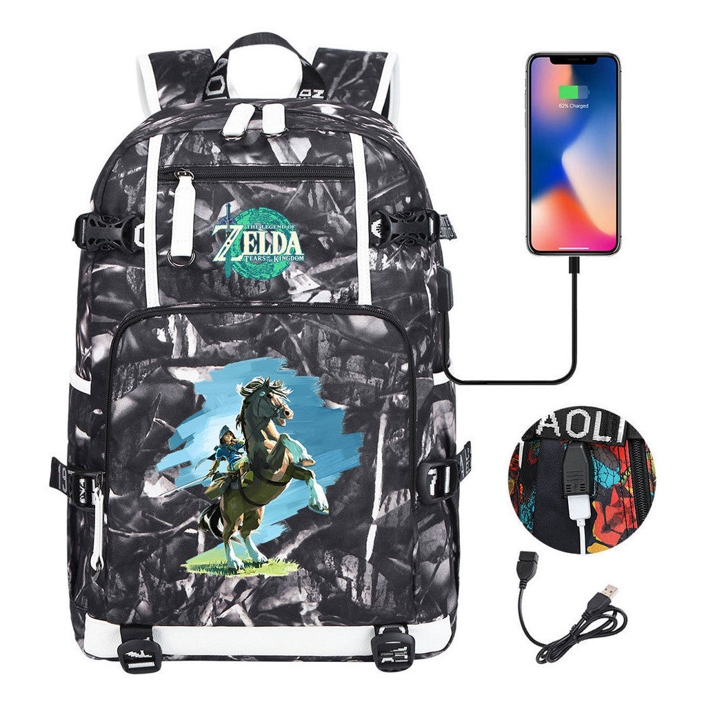 Printed Teenage Student Backpack For Men And Women's Travel Backpacks