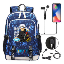 Pirate King Print Youth Student Backpack Usb Casual Backpack