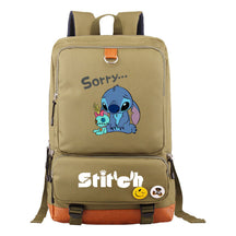 Anime Star Baby Stitch Printed Youth Student School Bag Travel Bag Backpack Travel Backpack