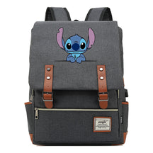 Anime Star Baby Stitch Printed Youth Student Backpack Usb Casual Backpack