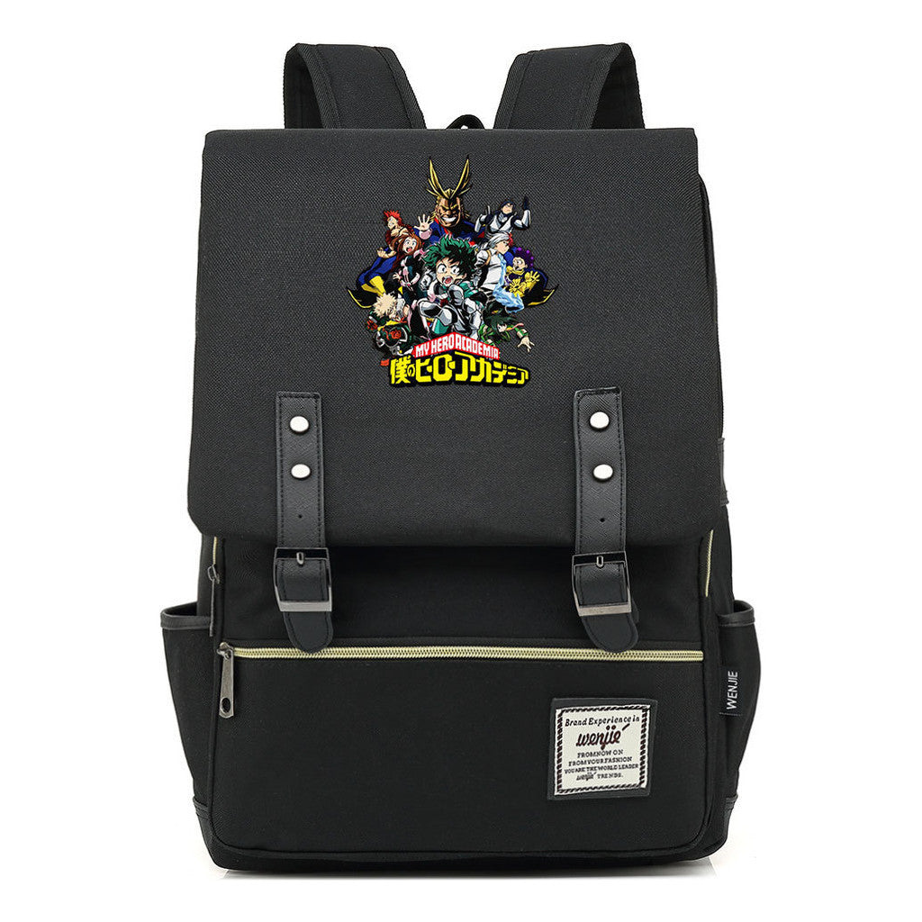 Anime My Heroes Academy Printed Student School Bag For Men And Women Leisure Belt Buckle Classic Backpack