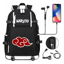 Naruto Usb Large Capacity Youth Student Backpack For Leisure Travel Backpack