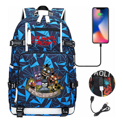 Toy Bear Game Peripheral Usb Youth Student School Bag Leisure Large Capacity Travel Backpack