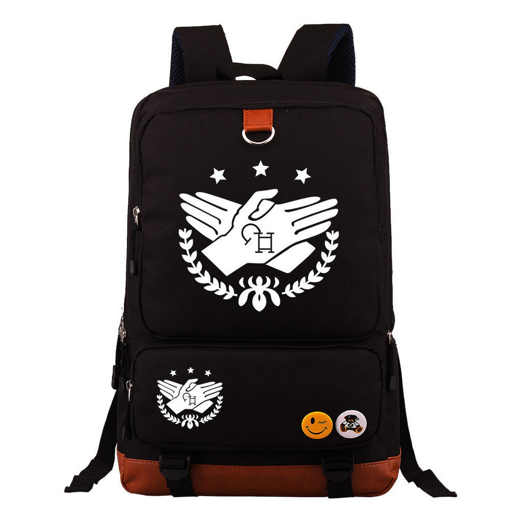 Violet Eternal Garden Printed Youth Student School Bag Large Capacity Travel Bag Men's And Women's Backpack