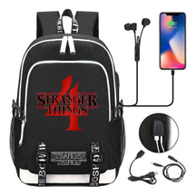 Strange Story Printed Usb Youth Student Backpack For Men And Women's Leisure Travel Backpack