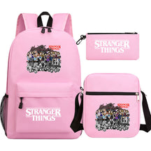 Strange Story Starry Sky Printed Youth Student Backpack 3-piece Set For Men And Women, Backpack Set