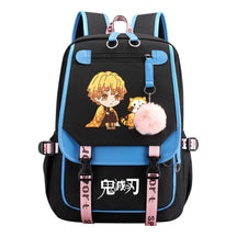 Cartoon Fashion Usb Youth School Bag For Boys And Girls Casual Ribbon Flip Backpack