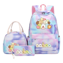 Game Corner Biology Student Girls School Bag Lunch Bag Three Piece Set Backpack Set