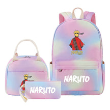 Naruto Student Girl Backpack Lunch Bag Three Piece Set Backpack Set