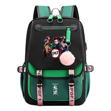 Cartoon Fashion Usb Youth Student School Bag Casual Ribbon Flip Backpack