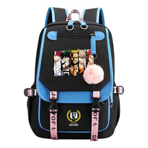 My Heroes Academy Usb Youth Student Backpack With Casual Woven Strap Flip Back Backpack