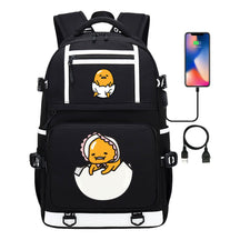Cartoon Lazy Egg Usb Youth Student School Bag Men's And Women's Backpack Leisure Travel Bag