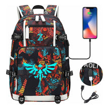 Legend Of Zelda Usb Youth Student Backpack For Men And Women's Leisure Travel Backpack