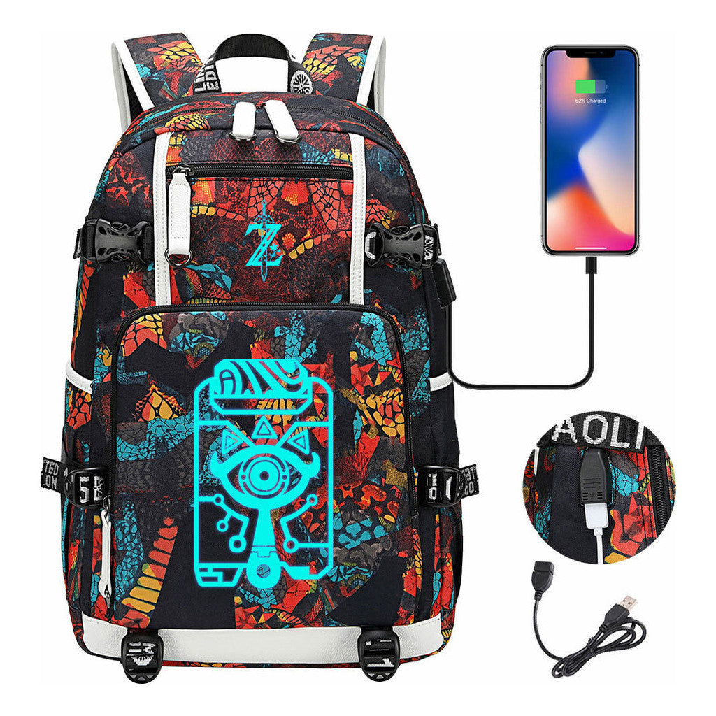 Legend Of Zelda Usb Youth Student Backpack For Men And Women's Leisure Travel Backpack