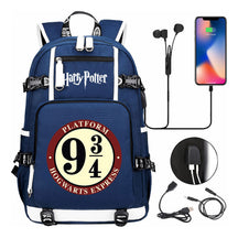 School Of Witchcraft And Wizardry Usb Earphones, Youth Student Backpacks, Leisure Travel Backpacks