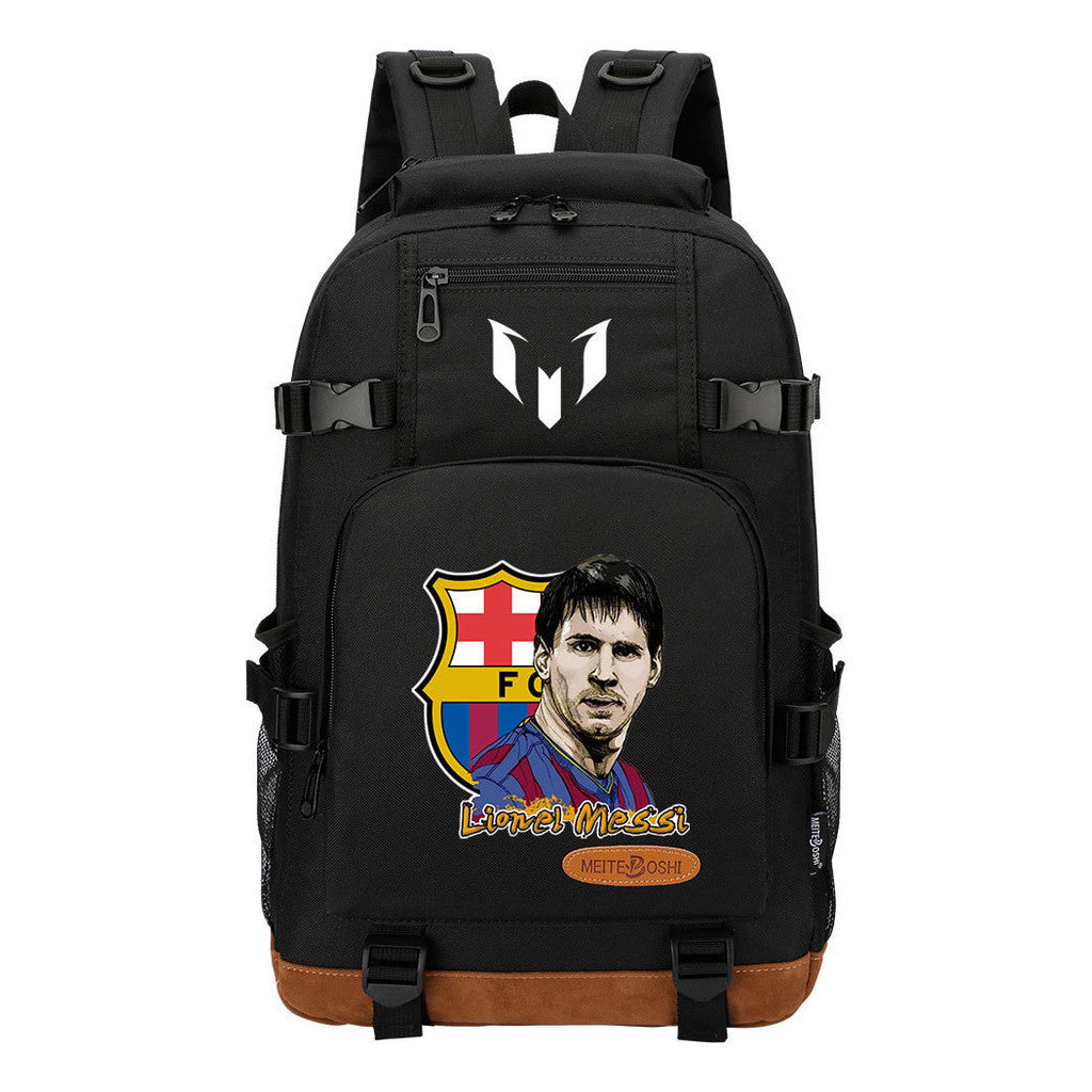 Sports Football Star Printed Youth Student Backpack Backpack