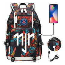 Football Star Neymar Printed Youth Student Backpack With Large Capacity