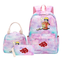 Naruto Teenage Girls School Bag Lunch Bag Three Piece Backpack Set