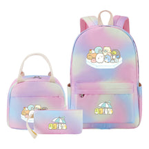 Game Corner Biology Youth School Bag Lunch Bag Three Piece Set Backpack Set