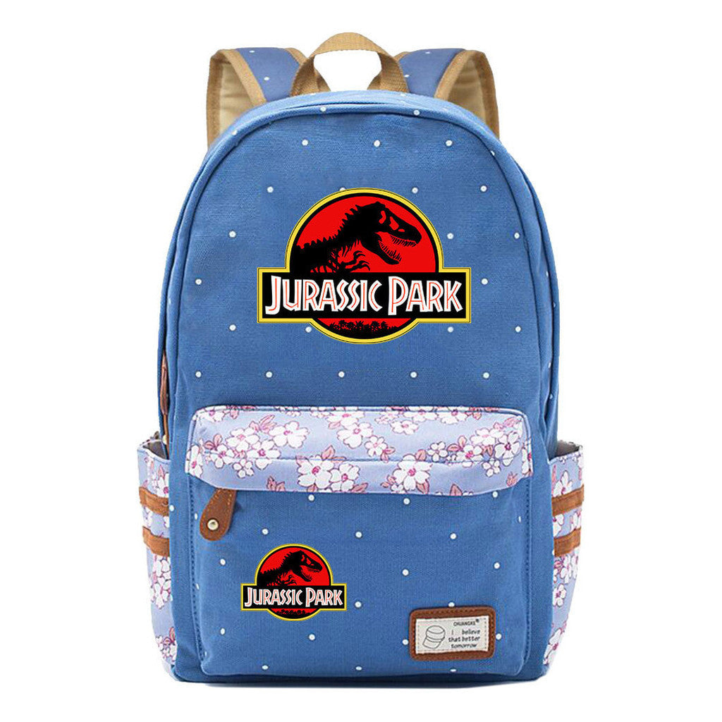 Jurassic Park Dinosaur Printed Student Backpack Leisure Backpack