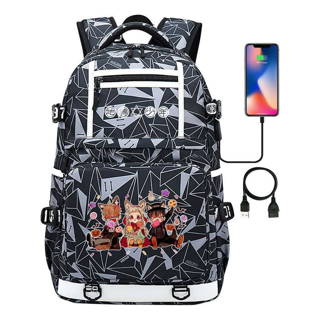 Usb Youth Student School Bag Men's And Women's Backpack Leisure Travel Backpack