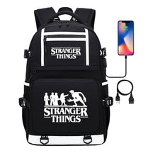 Strange Story Printed Usb Youth Student Backpack For Men And Women's Leisure Travel Backpack