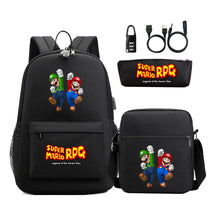 Usb Password Lock Youth Student Backpack Three Piece Set For Men And Women Backpacks