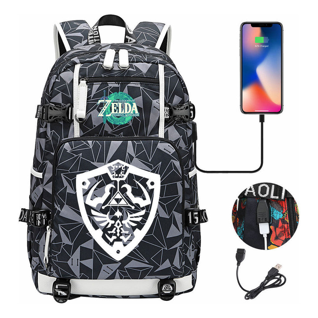 Printed Teenage Student Backpack For Men And Women's Leisure Travel Backpack