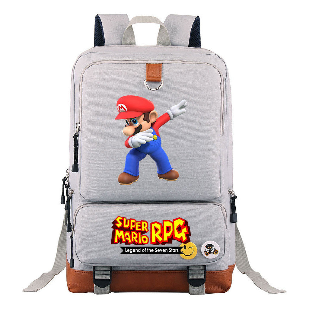 Super Mario Print Youth Student Backpack, Travel Bag, Men's And Women's Backpack