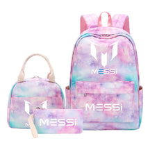 Sports Football Stars, Teenagers, Students, Girls, Backpacks, Lunch Bags, 3-piece Backpack Set